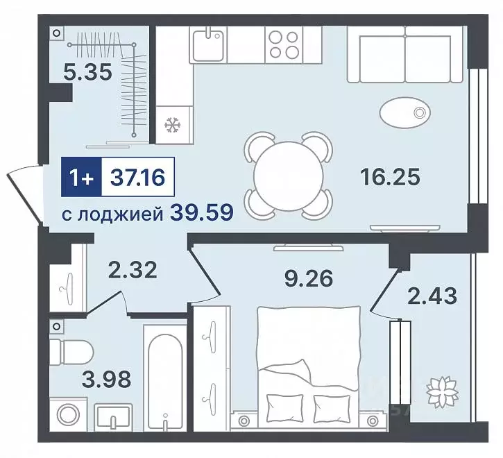 1-к кв. Тюменская область, Тюмень Гилевский жилрайон, Эпитеты жилой ... - Фото 1