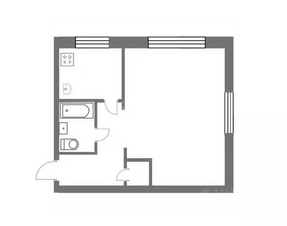 1-к кв. Тульская область, Богородицк ул. Володарского, 22 (37.3 м) - Фото 2