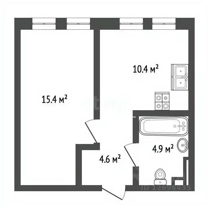 1-к кв. Москва Ильменский проезд, 12 (35.4 м) - Фото 1