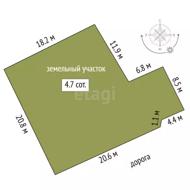 Участок в Тюменская область, Нижнетавдинский муниципальный округ, ... - Фото 1