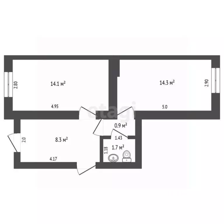 2-к кв. Крым, Феодосия бул. Адмиральский, 8 (39.3 м) - Фото 2