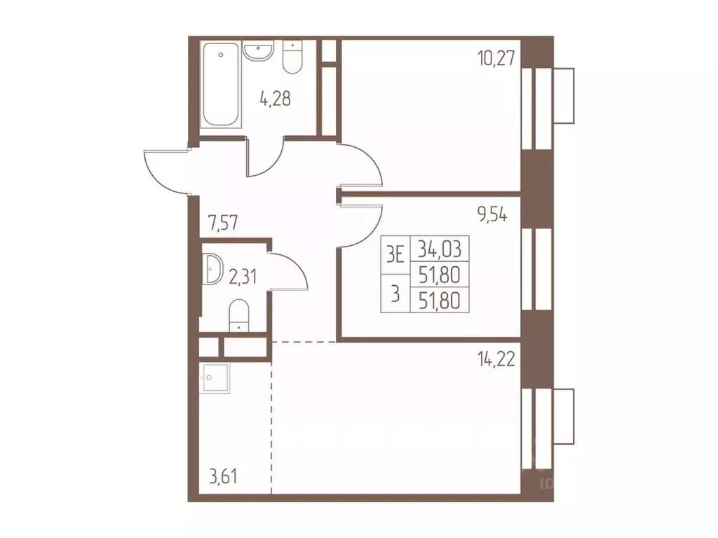3-к кв. Московская область, Ивантеевка Пушкинский городской округ, ... - Фото 1
