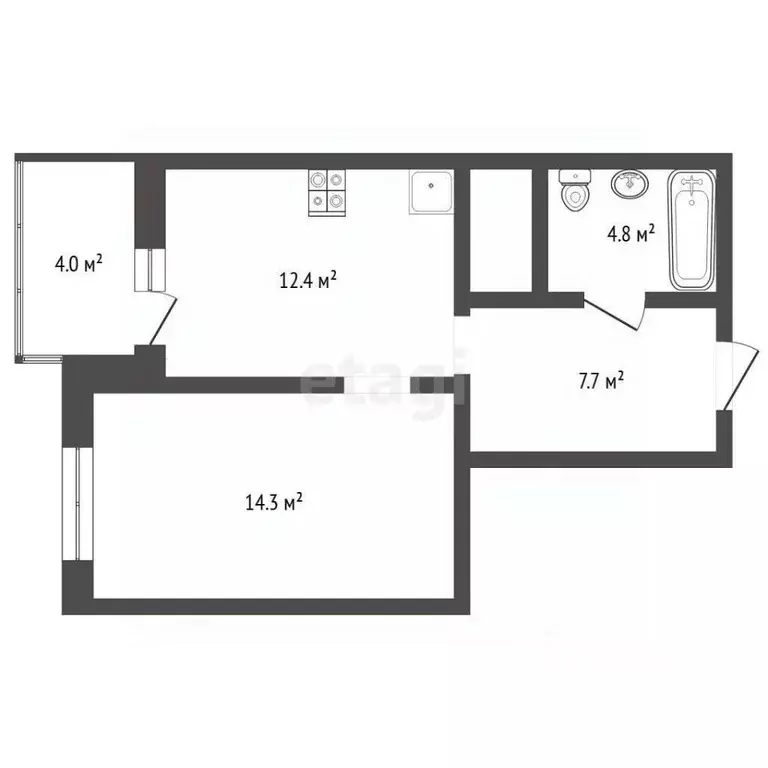 1-к кв. Тюменская область, Тюмень ул. Мельникайте, 2к19 (37.3 м) - Фото 2