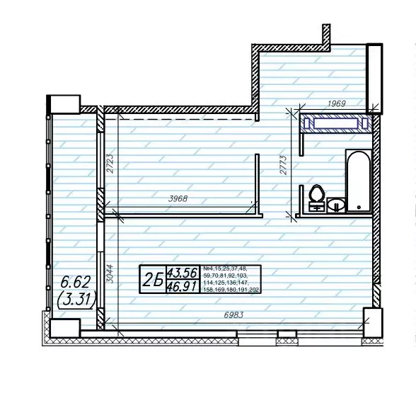 2-к кв. Приморский край, Владивосток Станционная ул., 11А (46.91 м) - Фото 1