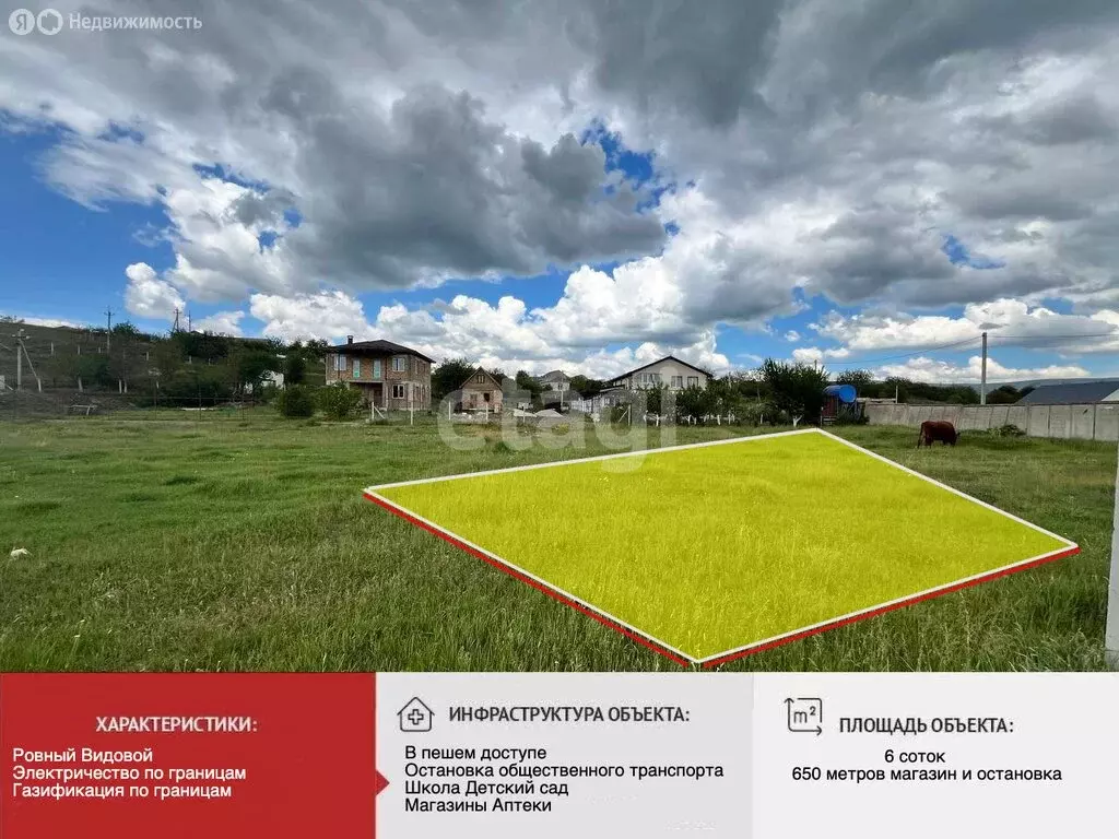 Участок в село Доброе, Гранатовая улица (6 м) - Фото 0