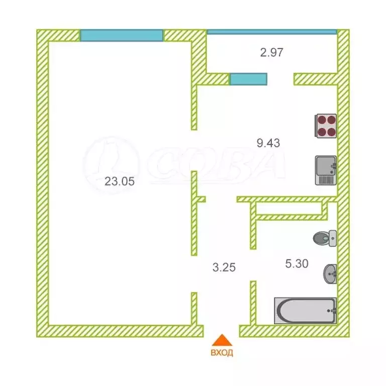 1-комнатная квартира: деревня Патрушева, улица Александра Пушкина, 5к1 ... - Фото 1