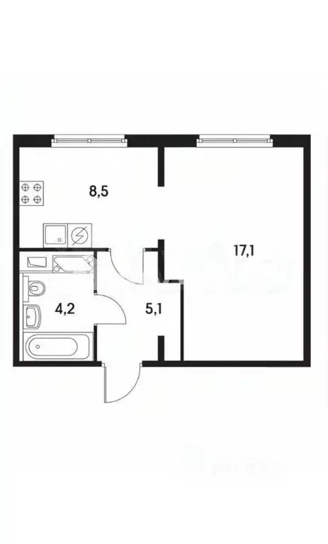 1-к кв. Московская область, Мытищи Юбилейная ул., 6 (34.7 м) - Фото 2