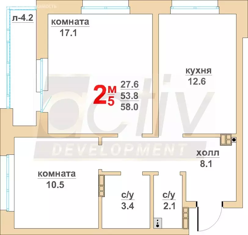 2-комнатная квартира: Екатеринбург, Военная улица, 18 (58 м) - Фото 0