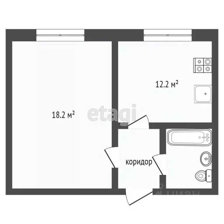 Комната Самарская область, Самара Нагорная ул., 13 (17.8 м) - Фото 1