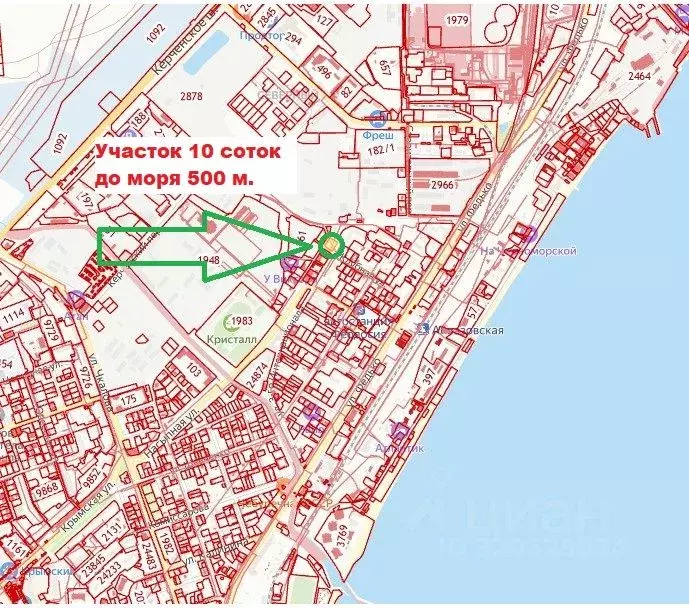 Участок в Крым, Феодосия ул. 3-го Интернационала (10.0 сот.) - Фото 0
