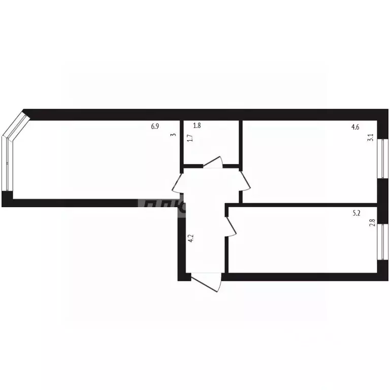 2-к кв. Дагестан, Дагестанские Огни ул. Григория Шемелева, 11 (60.4 м) - Фото 2