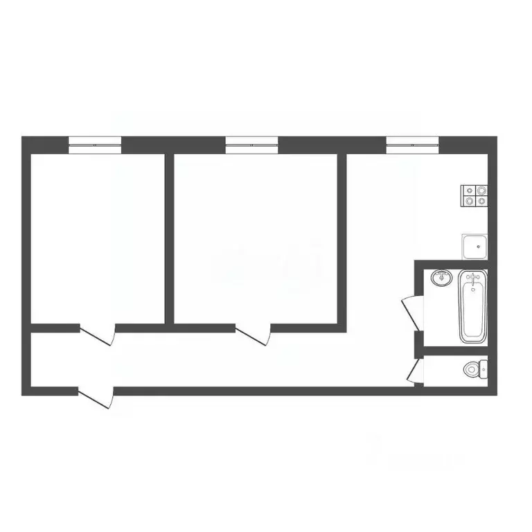 2-к кв. Тульская область, Киреевский район, Бородинское с/пос, ... - Фото 2