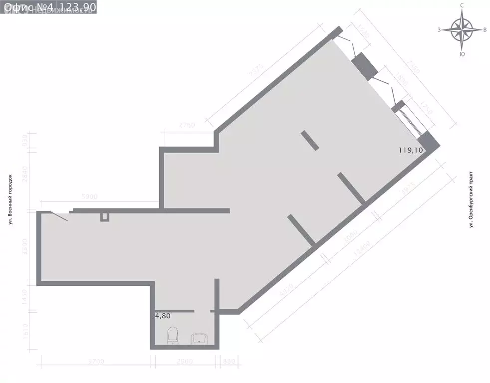 Офис (123.9 м) - Фото 2