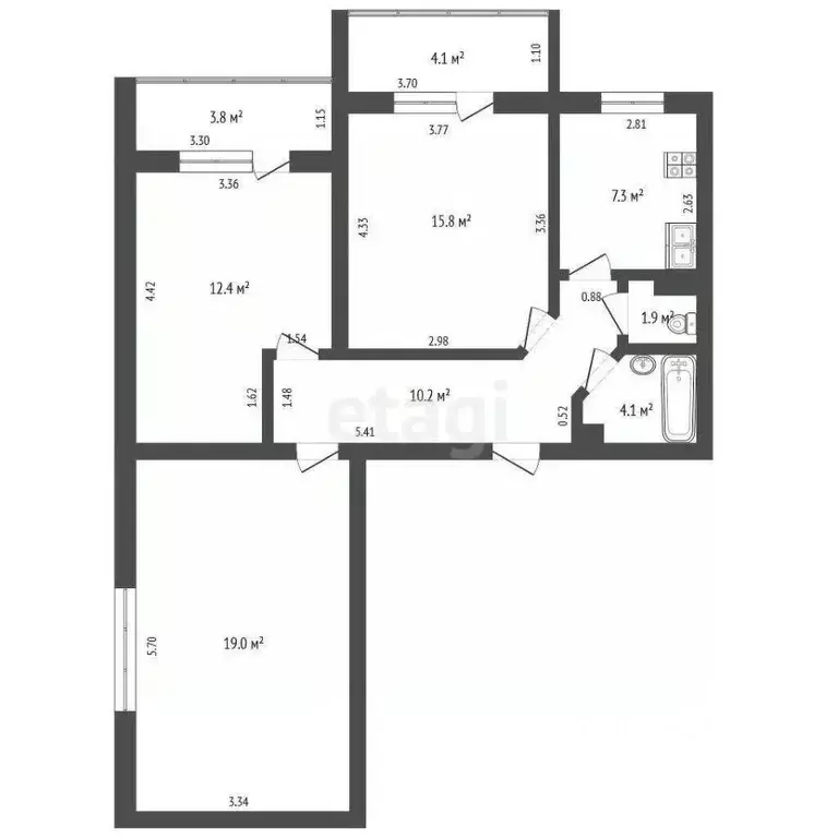 Комната Ямало-Ненецкий АО, Новый Уренгой просп. Губкина, 21 (31.4 м) - Фото 2