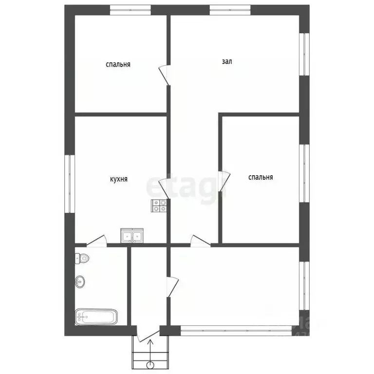 Дом в Воронежская область, Грибановский пгт ул. Строителей, 4 (49 м) - Фото 2
