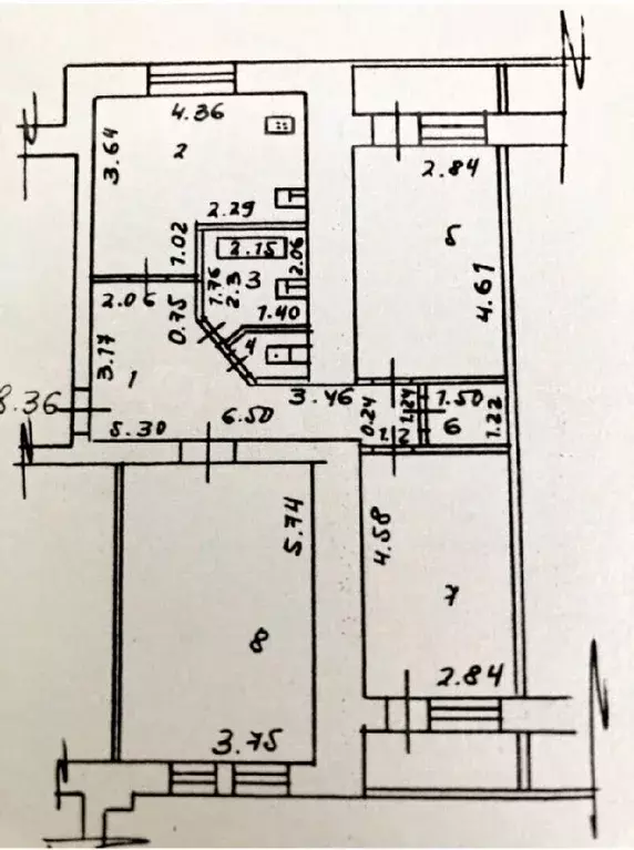 3-к кв. Тамбовская область, Тамбов Державинская ул., 13 (84.0 м) - Фото 1