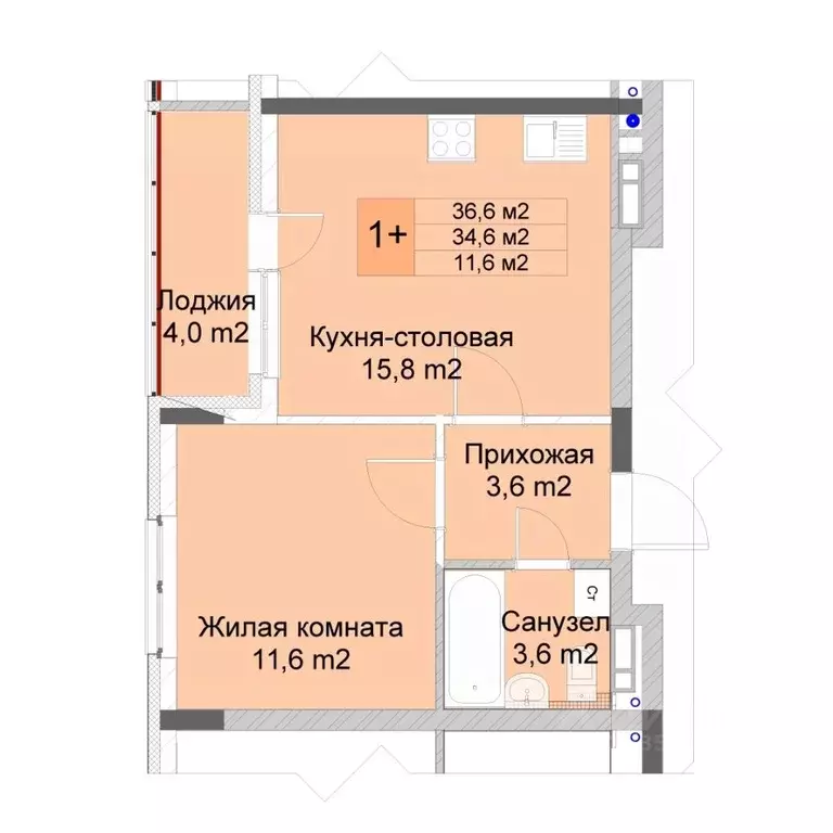 1-к кв. Нижегородская область, Нижний Новгород Кузнечиха Город жилой ... - Фото 0