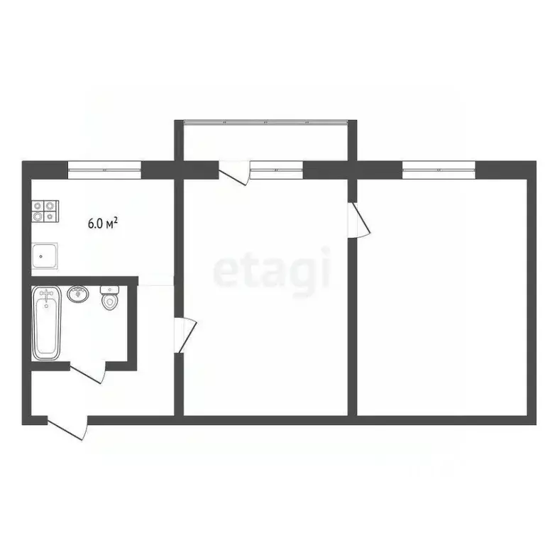 2-к кв. Московская область, Луховицы ул. Жуковского, 27 (45.9 м) - Фото 2