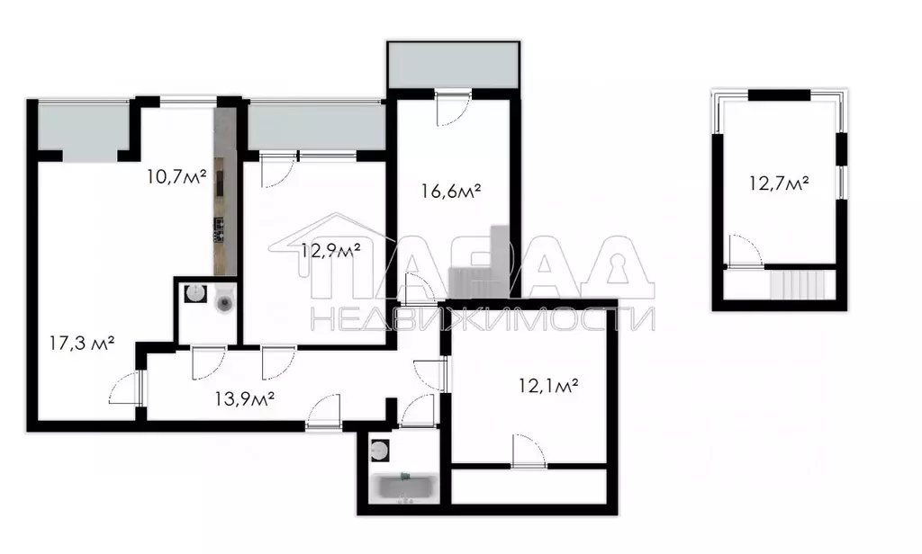 3-к кв. Крым, Симферополь ул. Чехова, 8 (109.2 м) - Фото 1