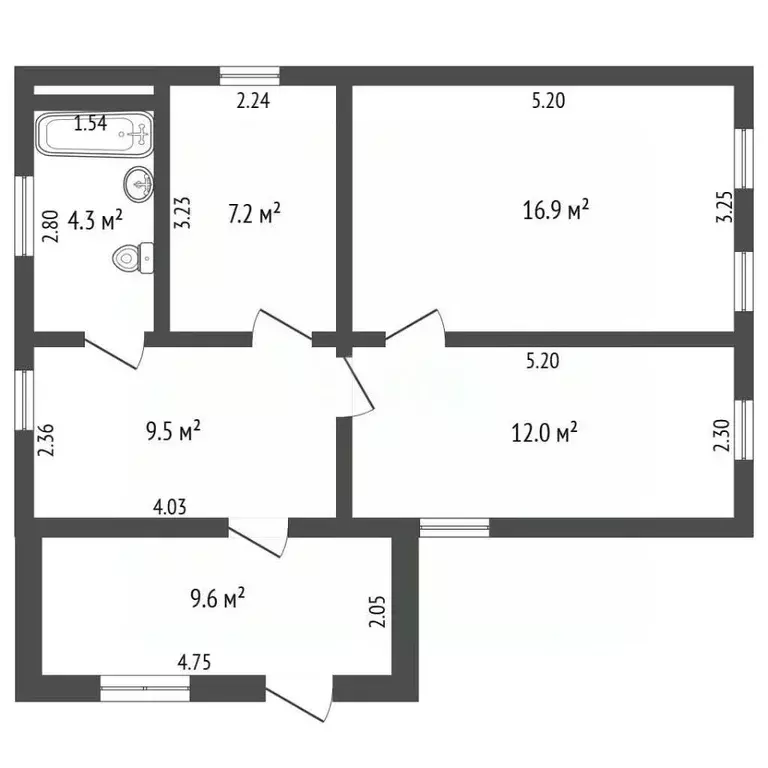 Дом в Воронежская область, Борисоглебск Луговая ул., 4 (60 м) - Фото 2