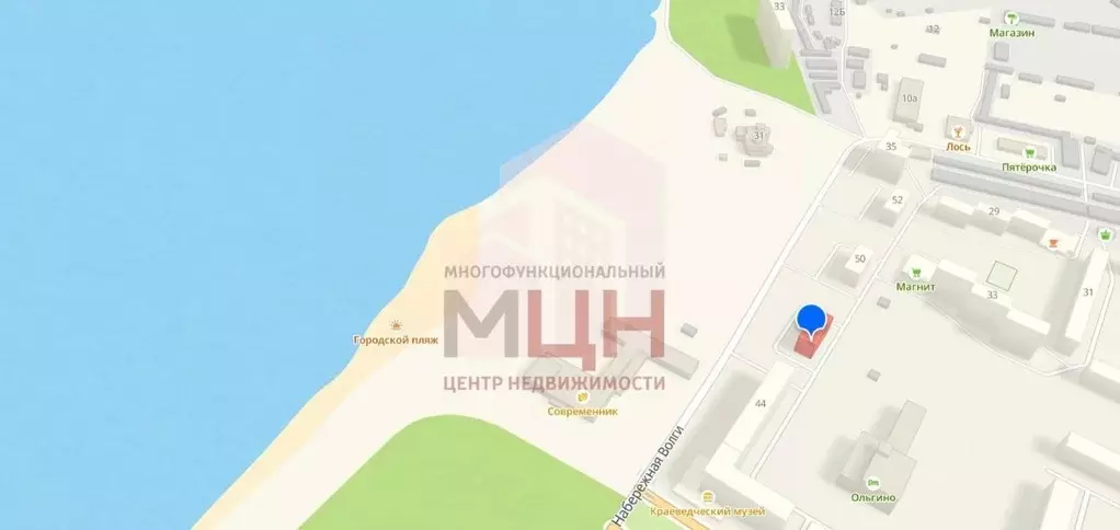 1-к кв. Тверская область, Конаково ул. Набережная Волги, 48 (32.5 м) - Фото 2