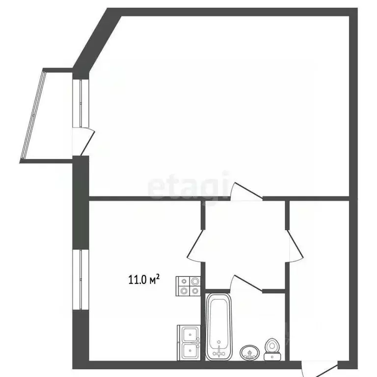 1-к кв. Оренбургская область, Оренбург Турбинная ул., 70 (40.0 м) - Фото 1