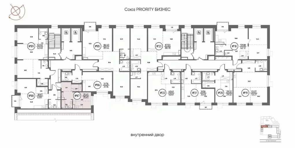 1-к кв. Иркутская область, Иркутск Макс жилой комплекс (25.45 м) - Фото 2