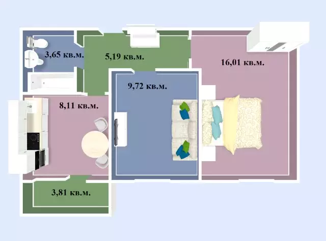Продаётся 2-к квартира, 46.4 м - Фото 1