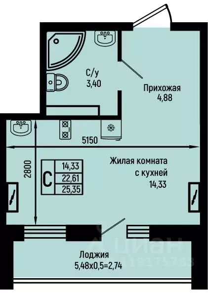 Студия Краснодарский край, Туапсинский муниципальный округ, с. Небуг ... - Фото 0