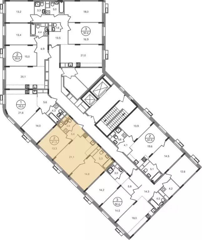 2-к кв. Московская область, Одинцовский городской округ, Заречье пгт ... - Фото 2
