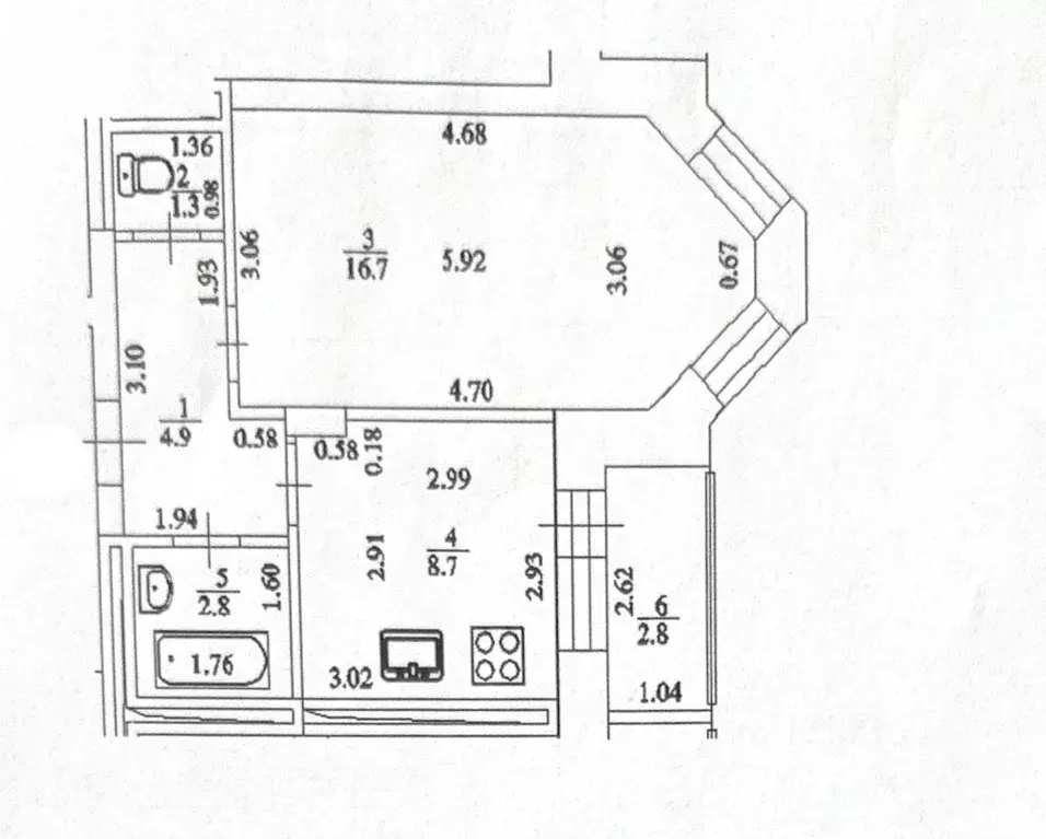 1-к кв. Башкортостан, Уфа ул. Генерала Кусимова, 15 (35.8 м) - Фото 2