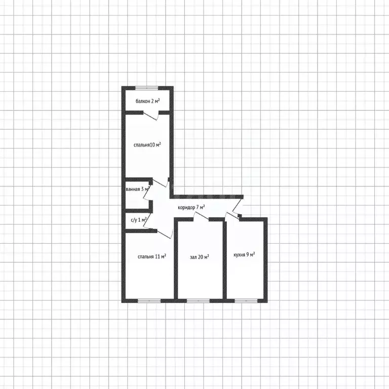 3-к кв. Адыгея, Майкоп Шоссейная ул., 4 (66.0 м) - Фото 2