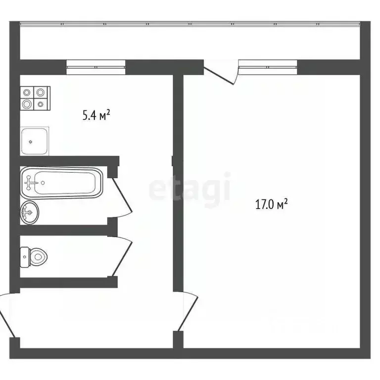1-к кв. Архангельская область, Архангельск пос. Гидролизного Завода, ... - Фото 2