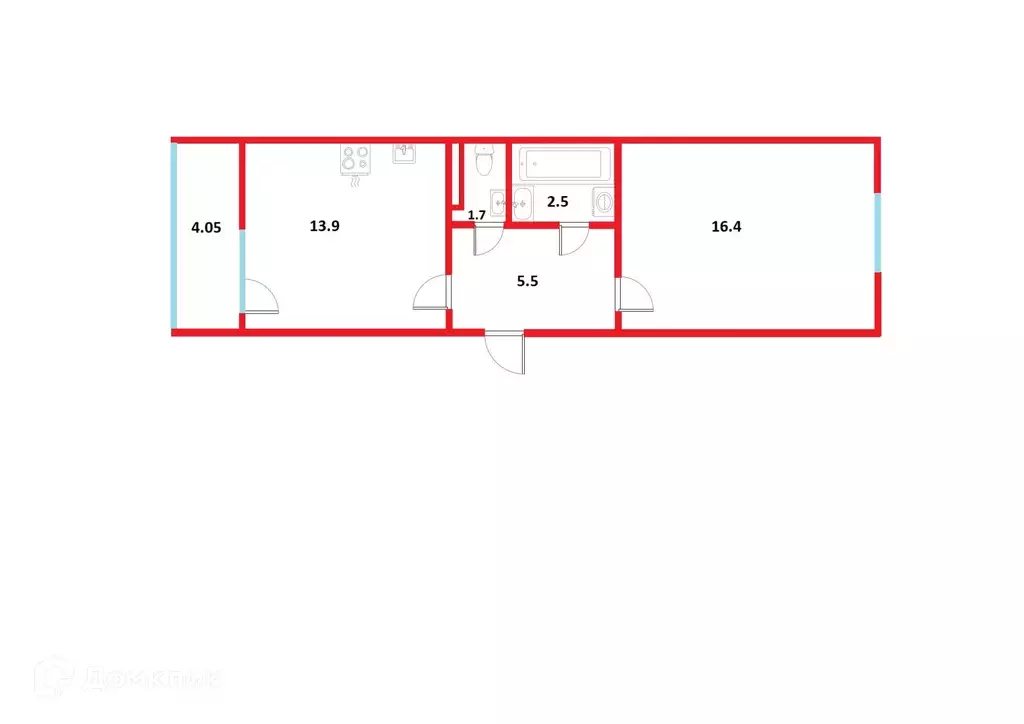 Продаётся 1-к квартира, 40.2 м - Фото 1