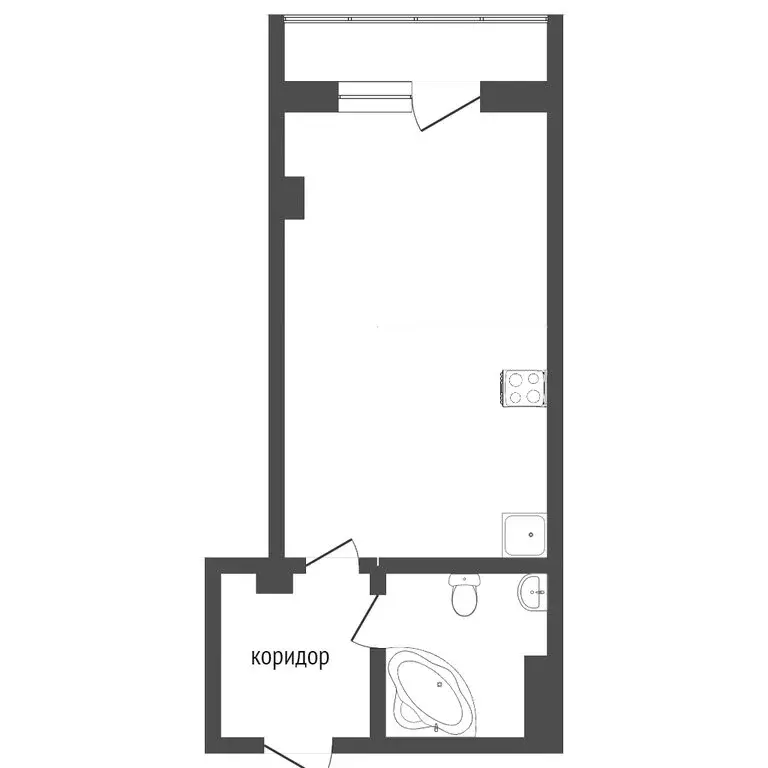 1-комнатная квартира: Сочи, улица Искры, 88с7 (25.4 м) - Фото 0