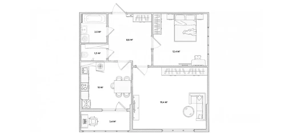 2-к кв. Орловская область, Орел Раздольная ул., 29 (55.6 м) - Фото 2