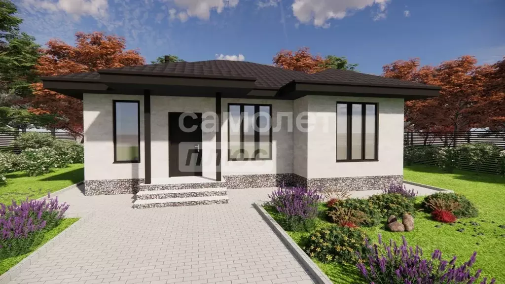 Дом в Башкортостан, Октябрьский Радужный мкр, ул. Янтарная, 70 (80 м) - Фото 1