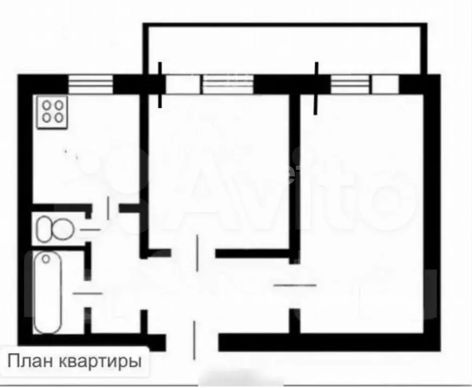 2-к. квартира, 53 м, 9/9 эт. - Фото 0