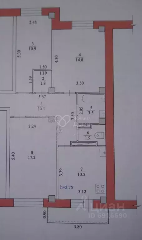 3-к кв. Волгоградская область, Волгоград пос. ГЭС, ул. Колумба, 7 ... - Фото 2