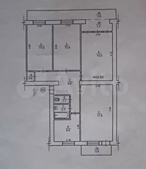 4-к. квартира, 75 м, 3/5 эт. - Фото 0