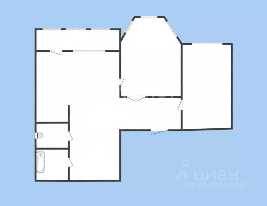 2-к кв. Липецкая область, Липецк ул. Хренникова, 8 (66.3 м) - Фото 1
