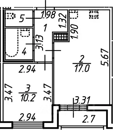 1-к кв. Санкт-Петербург пос. Шушары, просп. Старорусский, 11 (37.9 м) - Фото 0