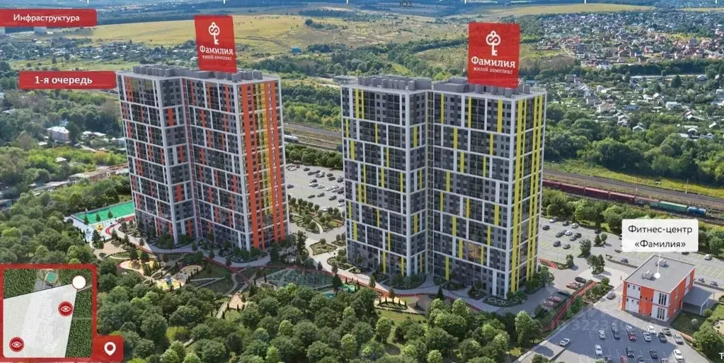 1-к кв. Тульская область, Тула ул. Седова, 26к2 (43.8 м) - Фото 1