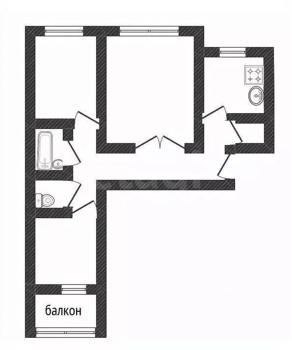 3-к кв. Смоленская область, Смоленск пер. Юннатов, 1 (64.7 м) - Фото 1