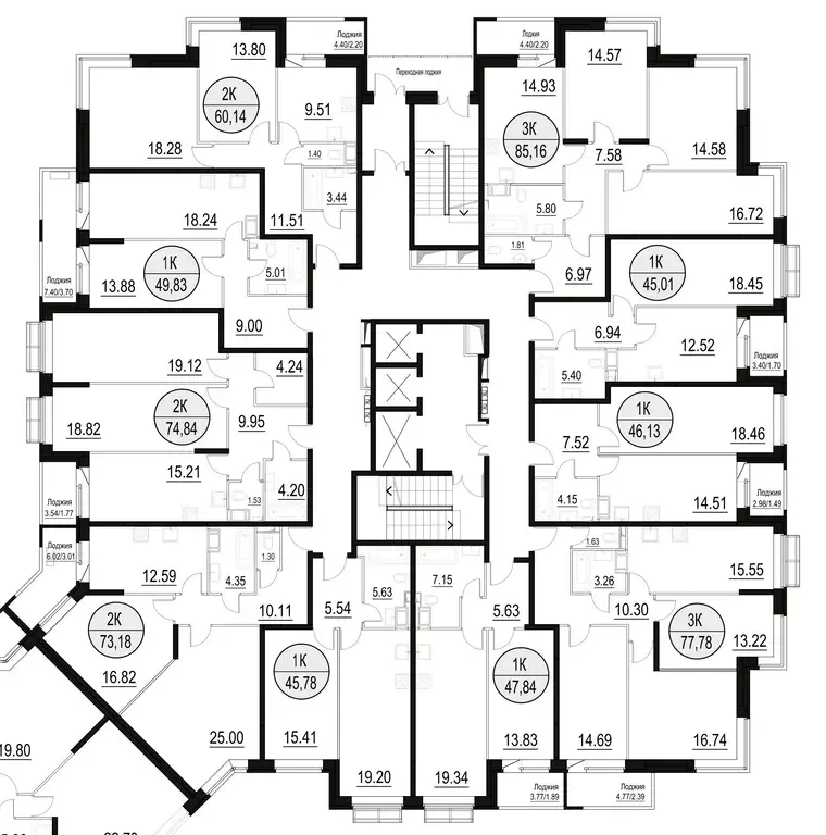 2-к кв. Московская область, Щелково Центральная ул., 65 (76.7 м) - Фото 2