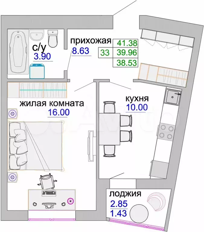1-к. квартира, 79,7 м, 9/9 эт. - Фото 1