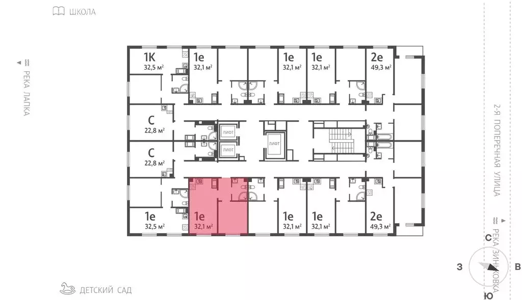 1-комнатная квартира: Ковалёво, улица Александра Разгонина, 1к3 (32.1 ... - Фото 1