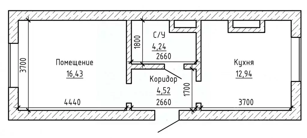 1-к кв. Кабардино-Балкария, Нальчик ул. Солнечная (37.8 м) - Фото 2