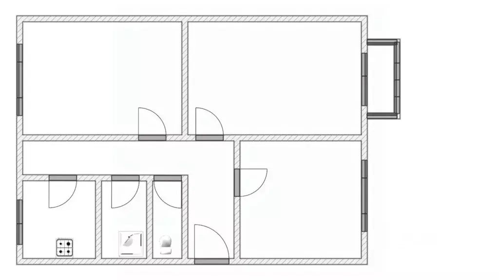 3-к кв. Ленинградская область, Выборгский район, Рощино пгт ул. ... - Фото 2