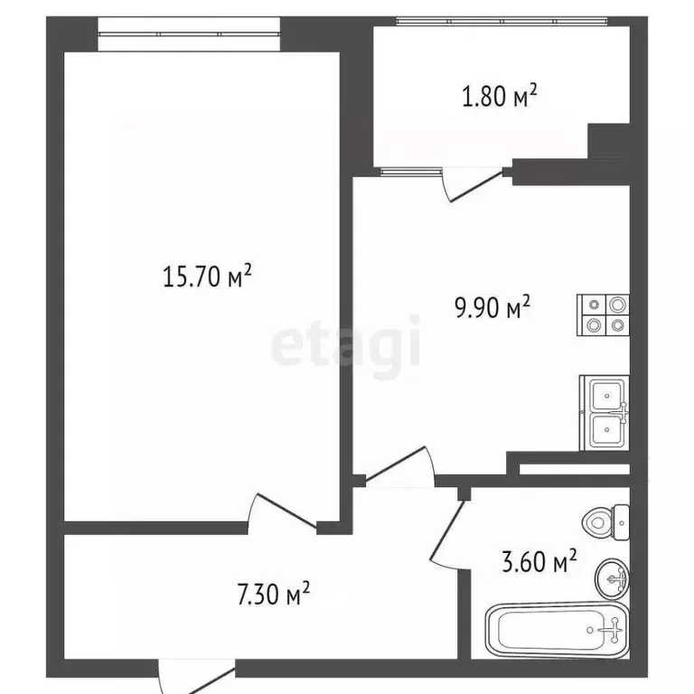 1-к кв. Ростовская область, Ростов-на-Дону просп. 40-летия Победы, ... - Фото 2